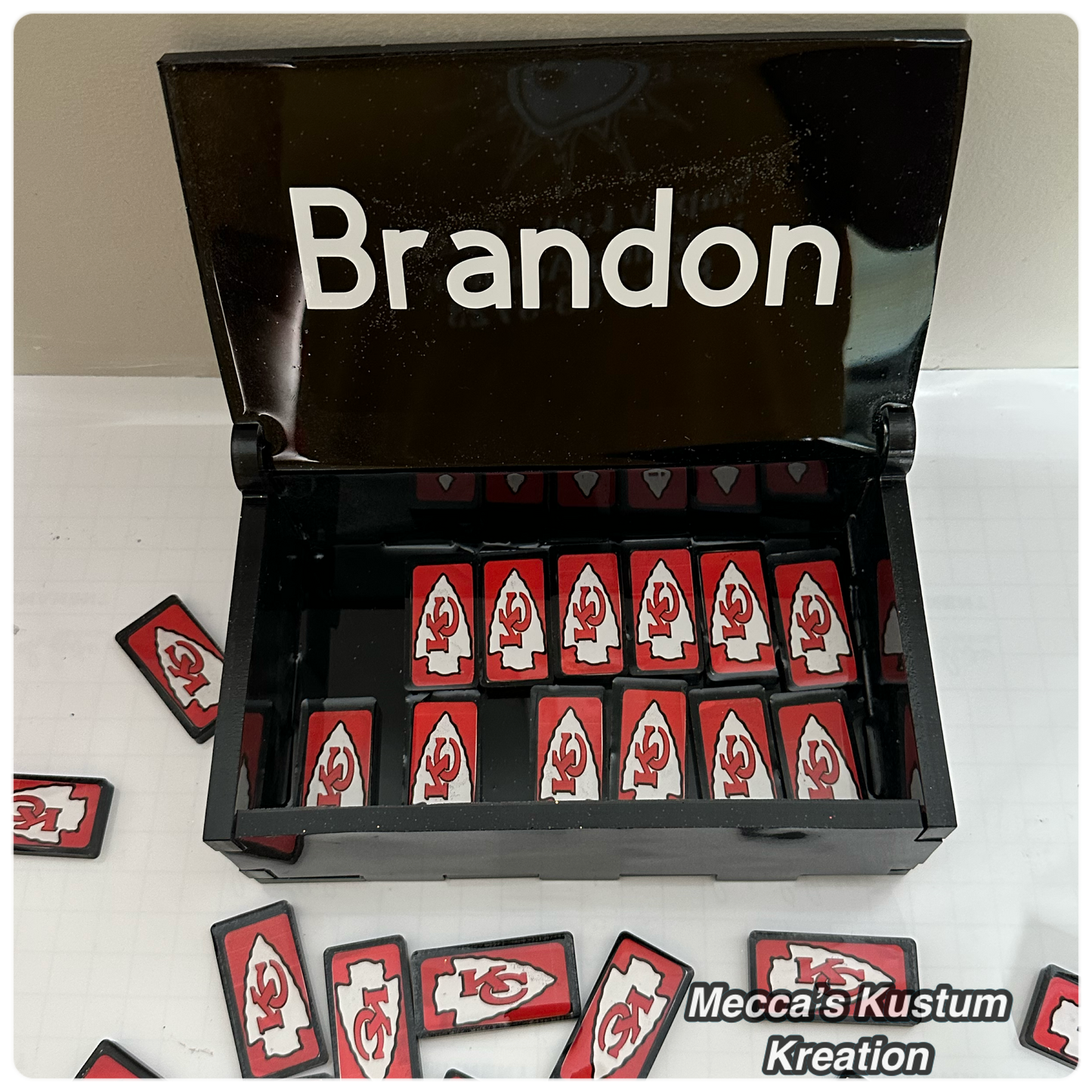 Custom Dominoes with Matching Case