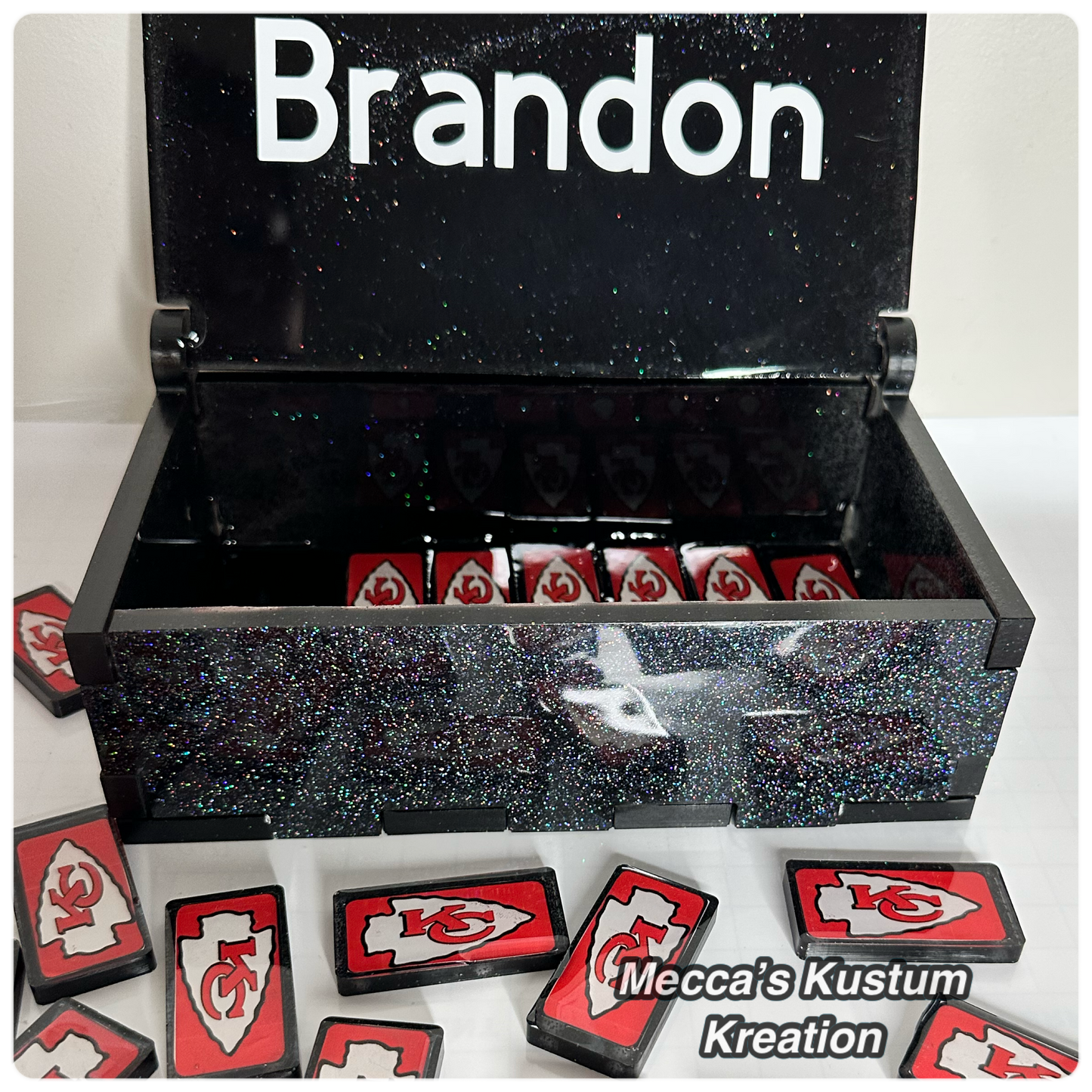 Custom Dominoes with Matching Case