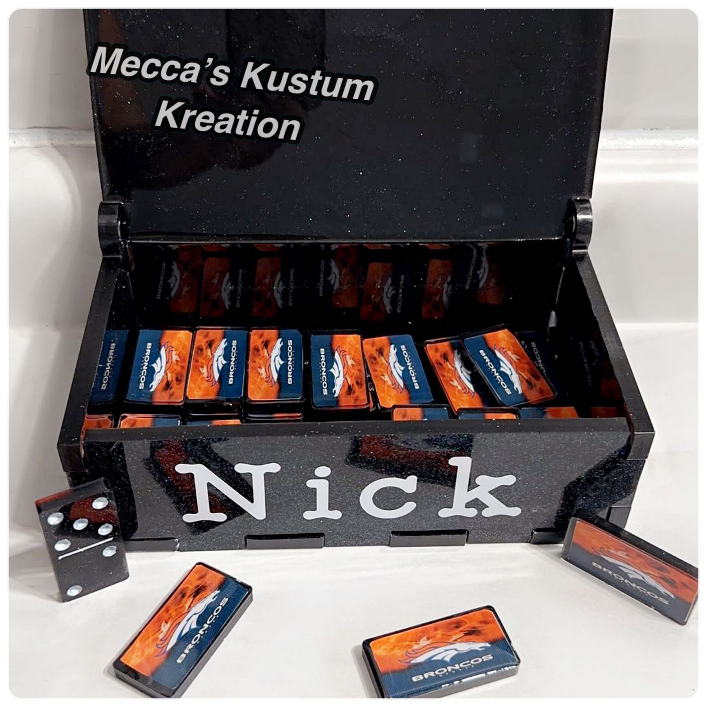 Custom Dominoes with Matching Case