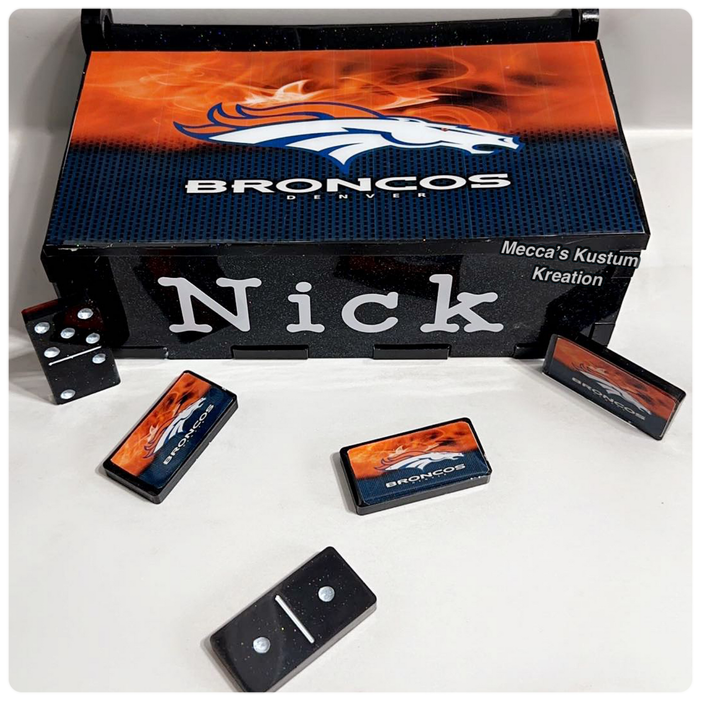 Custom Dominoes with Matching Case